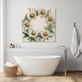 thumbnail image 3 of White Daisy Wall Art Painting on Canvas, Spring Flowers Watercolor Floral Beige Canvas Art Home Prints Wall Art Framed Modern Artwork for Living Room Bedroom Wall Decor 8x8in, 3 of 9