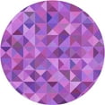 thumbnail image 1 of Ahgly Company Machine Washable Indoor Round Transitional Heliotrope Purple Area Rugs, 5' Round, 1 of 7