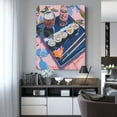 thumbnail image 4 of Kdxio Colorful Sushi Food Art Pattern Canvas Wall Art 12x16 Inches - Waterproof HD Print Solid Wood Frame for Living Room & Bathroom,Vertical, 4 of 8