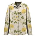 thumbnail image 5 of QASIEATN Button Down Shirts for Women 3/4 Sleeve Linen Cotton V Neck Tops Casual Loose Work Blouses, 5 of 5