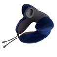 thumbnail image 2 of Almohada de viaje Memoria de espuma ergonómica almohada de cuello de cojín en forma de forma transpirable para avión para viajar en reposo descansando Azul profundo, 2 of 10