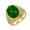 Gold Plated Green, variant on Men Stainless Steel Gemstone Signet Ring Fancy Cut Cubic Zirconia Ring High-Detail Engraved Sides Gold Plated Red Size 13