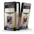 thumbnail image 1 of Étui Robuste Compatible Google Pixel 7 Pro/pixel 7 avec Couvercle Coulissant pour Caméra et Support Magnétique, 1 of 5