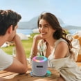 thumbnail image 6 of Portable Bluetooth Speaker with RGB Lights, Mini Subwoofer, TWS Stereo Pairing, Long Battery Life, Waterproof, for Outdoor and Party Use Gray, 6 of 6