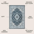 thumbnail image 3 of JONATHAN Y MODERN PERSIAN 8 x 10 Area Rug, Palmette Floral - Navy/Blue, MDP503D-8, 3 of 12