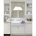 thumbnail image 3 of Green Brown Wildflowers Swag Kitchen Curtains Sets for Windows 24 Inch Length, Modern Floral Butterfly Plant Short Window Curtain Panels Swags Valances and Tiers 3 Piece Set for Cafe/Dining Room, 3 of 5