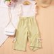 thumbnail image 4 of Odeerbi 2-8 Años Niñas Trajes de Verano Camisetas de Tirantes Con Volantes de Flores Pantalones de Pata Ancha Con Lazo Conjunto de Dos Piezas, 4 of 6