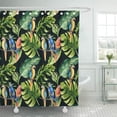 thumbnail image 1 of ABPHQTO Acuarela de Hojas Tropicales Selva Densa y Mano de Loro Hoja de Palmera Cortinas de Ducha de Baño 152x180 cm ABPHQTO PKNMT60x72Shower-3656, 1 of 2