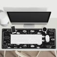 thumbnail image 5 of Black and White Moon Phase Constellation Sun Gaming Keyboard Mouse Pad Mousepad Huge Extended XL Stitched Edge Rubber Sole for Home Office(31.5"X 11.8"), 5 of 6