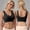 Black, variant on Bras for Women Push-Up Full Coverage Comfort Supportive Bra Women Leopard-Print Front Buckles Underwear No Steel Close Bra