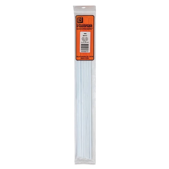 Plastruct Plastic Strip - Pkg of 10, 0.1" H × 0.156" W × 10" L