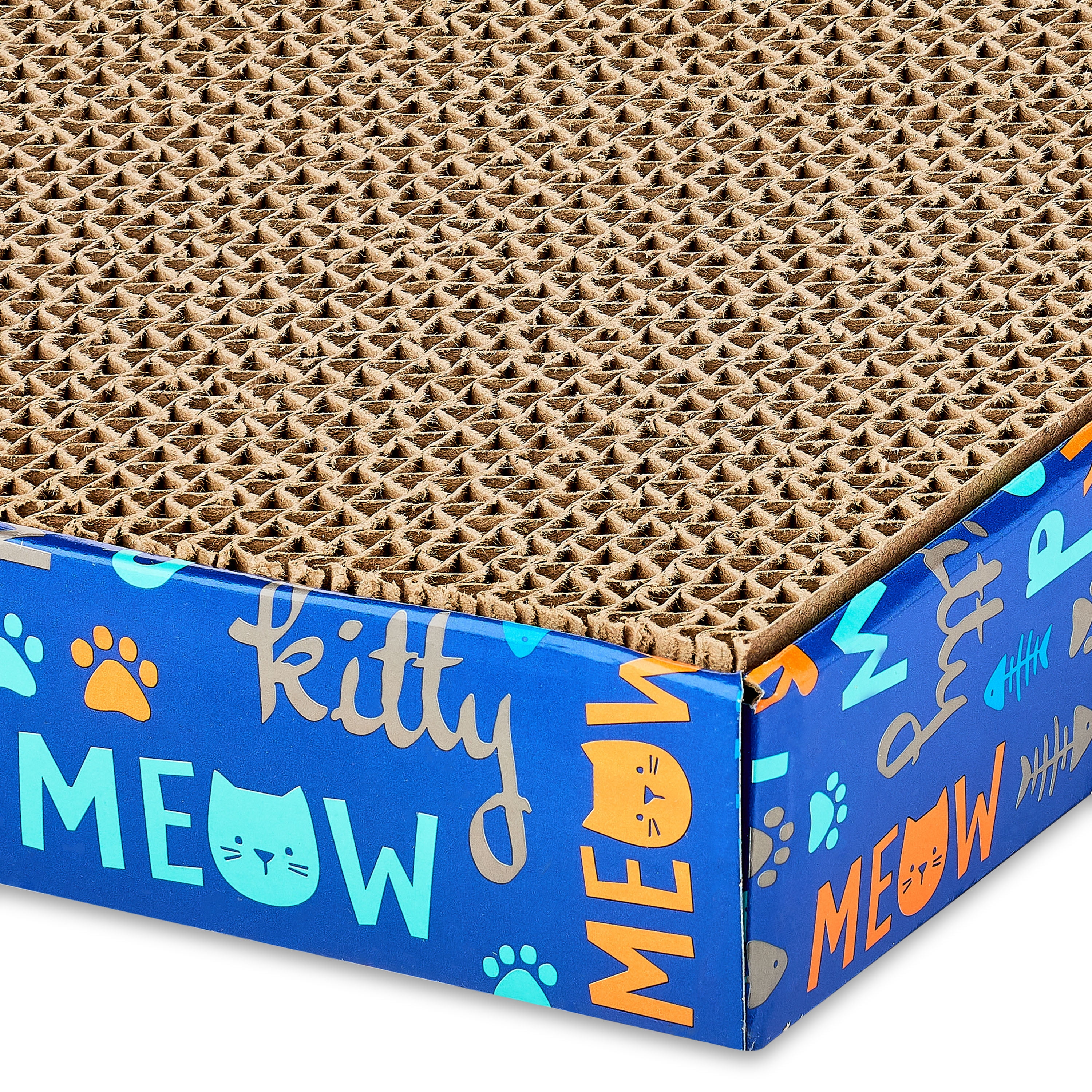 (2 pack) Vibrant Life Corrugate Cat Icons XL Cat Scratcher with Catnip, Multicolor, 18" x 10" x 1.5"