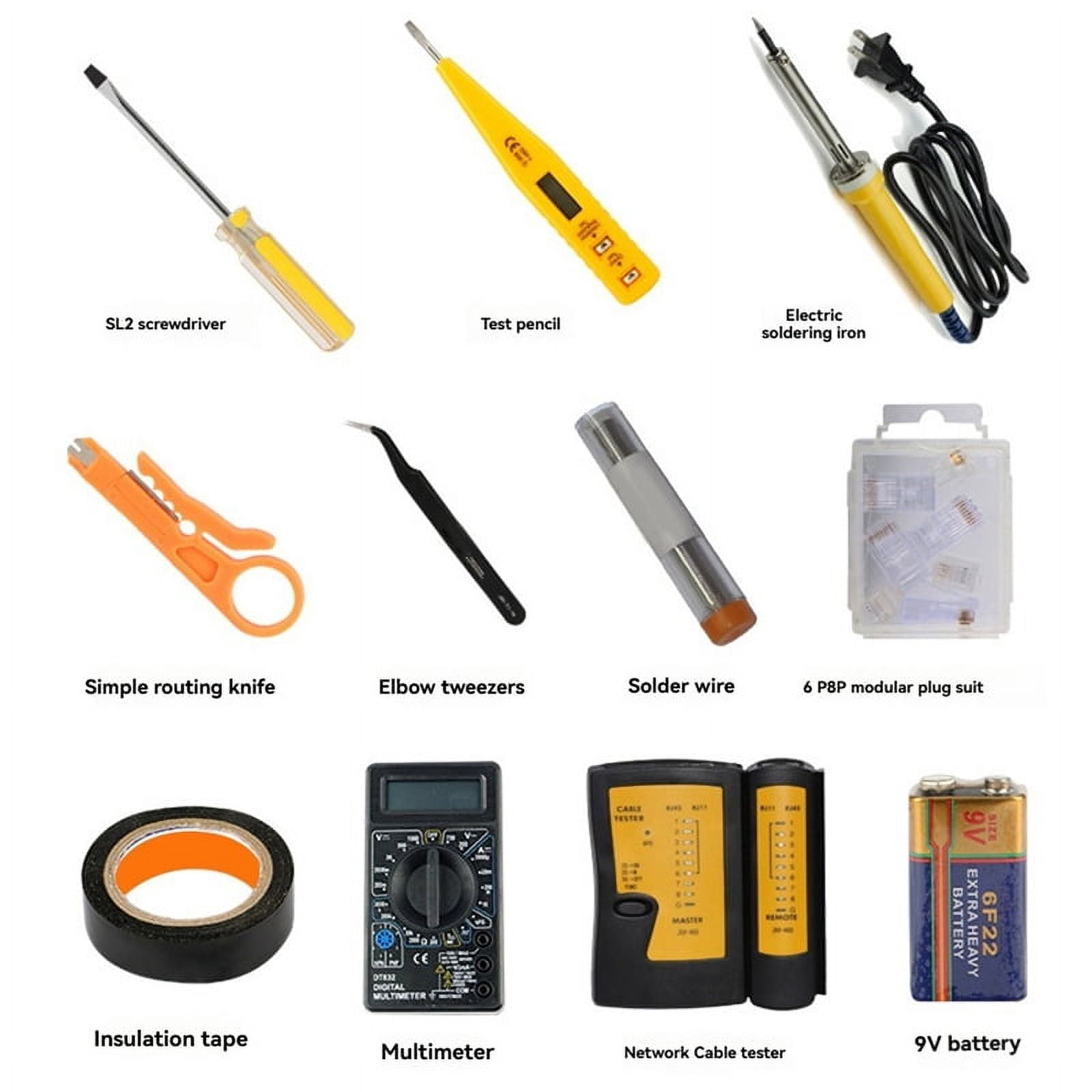 Network Maintenance Tool Set Network Maintenance Tool Set Network Maintenance Tool Network Cable Measuring Tool US Plug