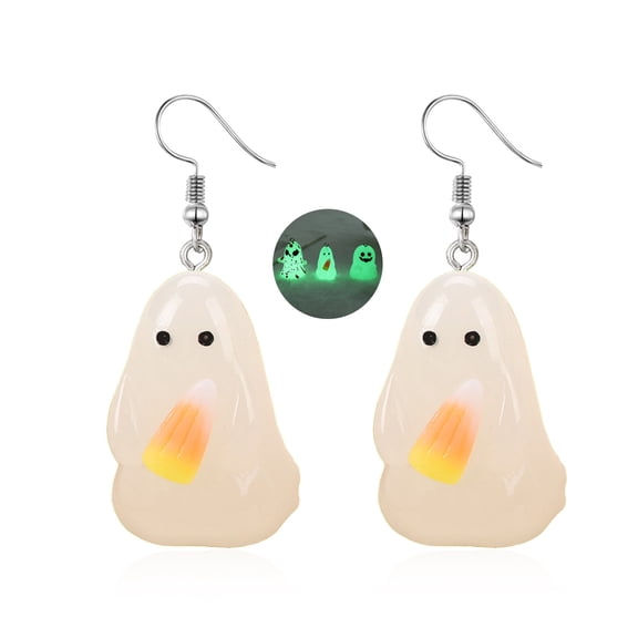 Halloween Ghost Earrings Ghost Pumpkin Corn Earrings Glow in the Dark Earring Halloween Costume Jewelry Gifts