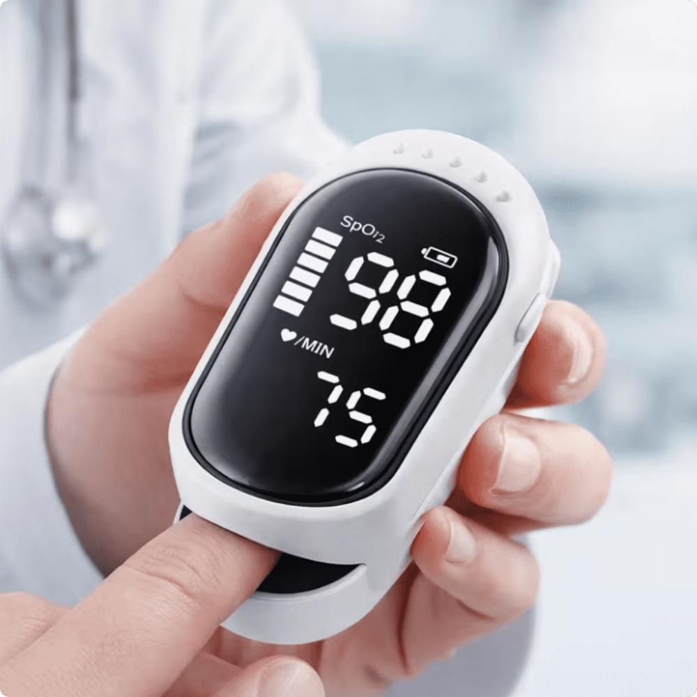 Fingertip Blood Oxygen Monitor, Rechargeable, LED Digital Display, Portable Single Finger Health Tracker