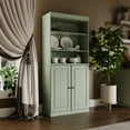 thumbnail image 4 of Palace Imports 100% Solid Wood 32" Pantry Cabinet, Solid Wood Doors, Sage, 4 of 6