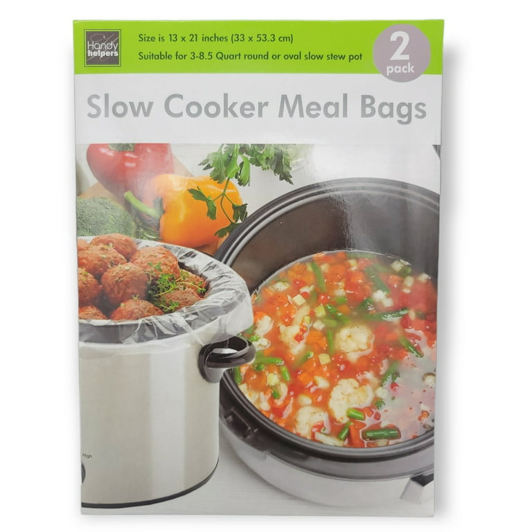 Handy Housewares Disposable Slow Cooker Liner Bags - Fits 3 to 8.5 Qt Round  or Oval Pots - 6 Bags