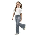 thumbnail image 2 of Letdown Kids Girls Outfits Short Sleeve Top Flare Pants With Bow Print Elegant Two Piece Toddler Kid Clothes Set 5-14 Years Back To School Daily Kids Outfits 4th of July, 2 of 5