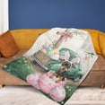 thumbnail image 4 of Easter Egg Miniature Pinscher Bunny Ear Welcome Spring Truck Cozy Fleece Blanket Mini Pin Dog Lover Warm Soft Throw Blanket - 12002, 4 of 5