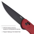 thumbnail image 2 of CRKT Sero Everyday Carry Folding Knife with Crossbar Lock: S35VN Plain Edge Blade, Red Glass-Reinforced Nylon Handle, 7170R, 2 of 6