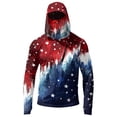 thumbnail image 4 of Homeyce Fishing Shirts for Men Spf UV Upf 50+ Rash Guard Shirts Long Sleeve Performance Fishing Hiking Shirt Hoodies with Face Cover,Blue L, 4 of 4