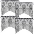 thumbnail image 1 of 4 cortinas de encaje con forma de calavera para ventana de Halloween, cortinas de borlas negras para puerta, decoraciones para fiestas de Halloween en casa, suministros para fiestas de Halloween, 1 of 4