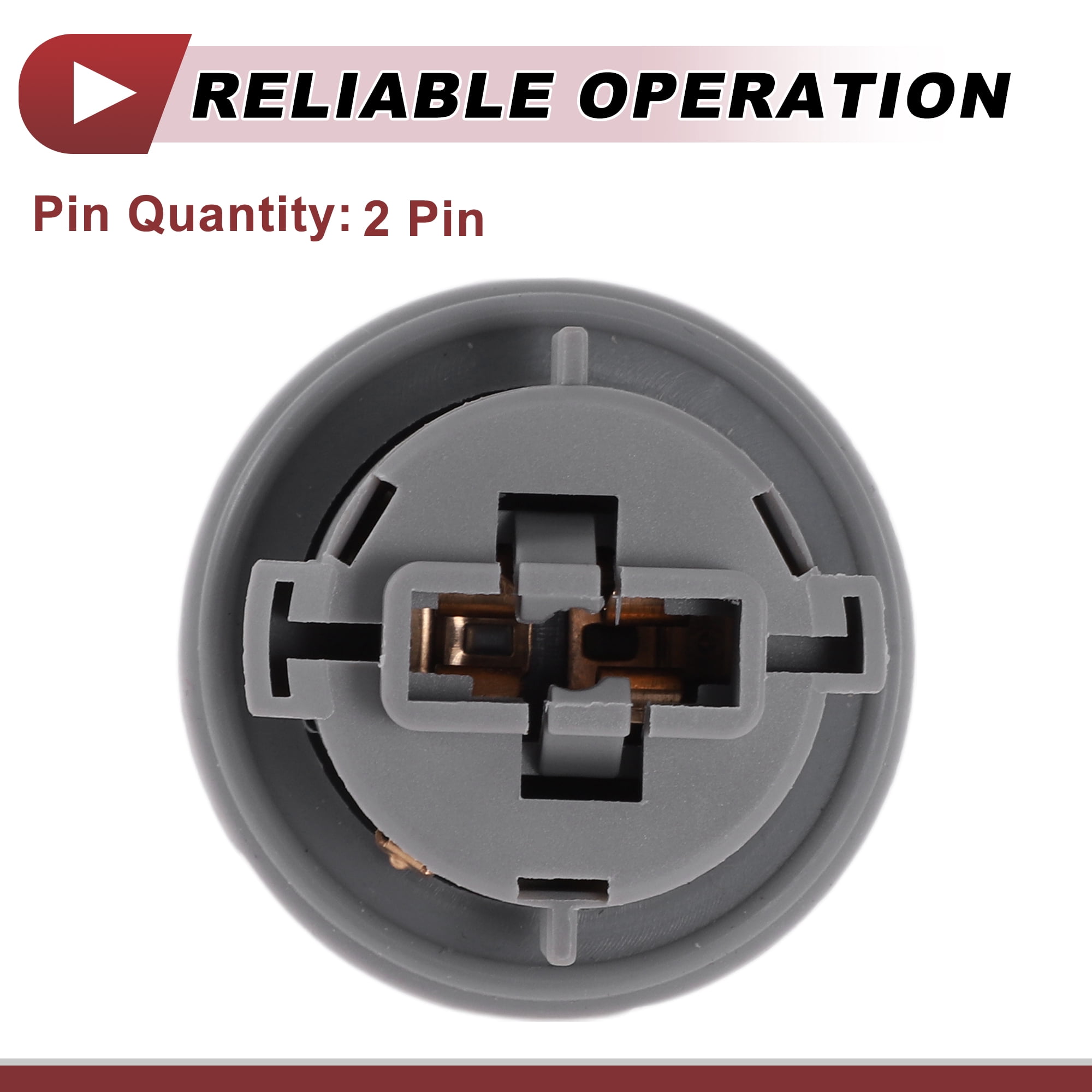 Unique Bargains 2 Pcs DRL Day Running Light Socket Lamp Bulb Connector 2 Pin