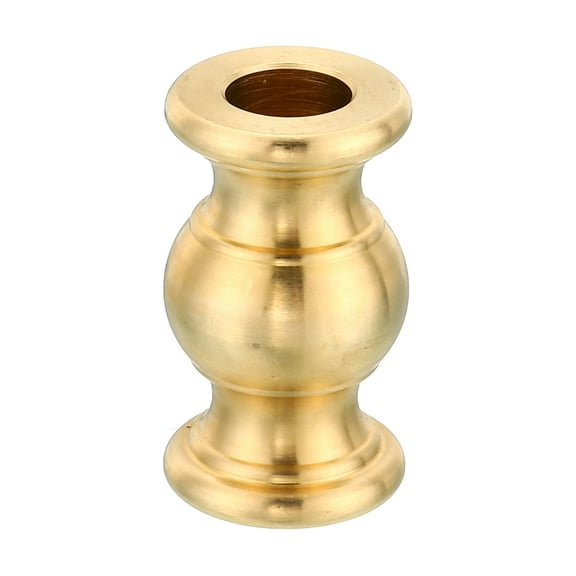 Uxcell 20.5x36mm Solid Brass Lamp Neck Threaded Turned Brass Spindle Slips Lamp Finial Pipe Coupling 1 Pack