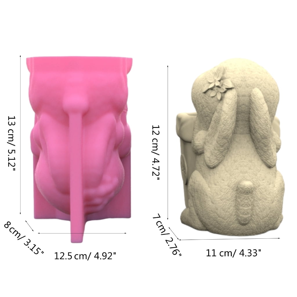 Flower Silicone Pen Holder Epoxy Resin Mold Planter Making Tool for
