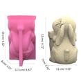 thumbnail image 5 of Milue Rabbit Pen Holder Pot Silicone Mold Succulent Planter Mold Decor Making Tool, 5 of 13