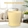 thumbnail image 6 of BUYMAX Plant Pots Indoor –6 inch Ceramic Flower Pot with Drainage Hole and Ceramic Tray - Gardening Home Desktop Office Windowsill Decoration, Set of 2(YELLOW), 6 of 6