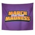 thumbnail image 1 of UFAEZU Net Orange Text March Slam Dunk Madness Basketball Headline Graphic Ball Big Wall Art Hanging Tapestry Home Decor for Living Room Bedroom Dorm 51x60 inch, 1 of 1