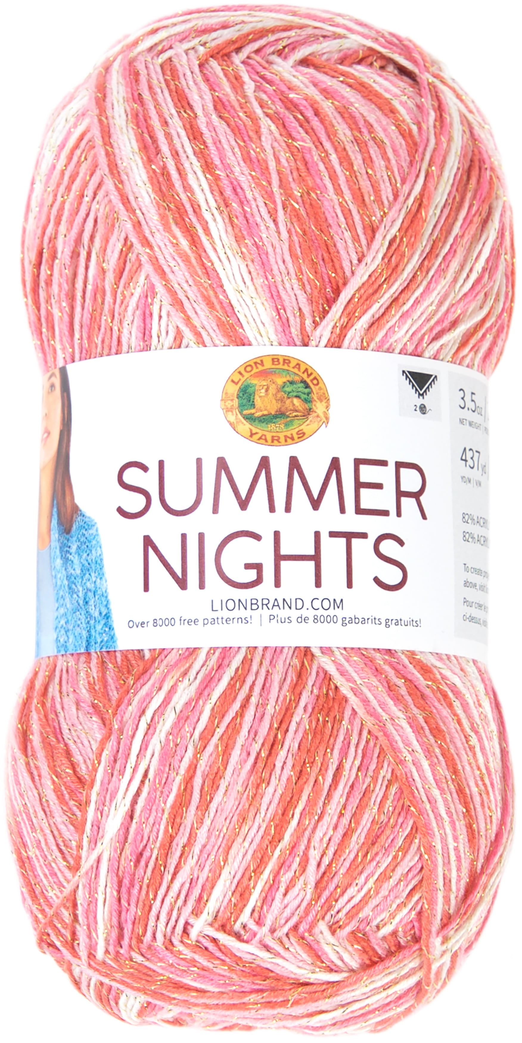 Lion Brand Yarn Summer Nights 3.5Oz/100GTropical Punch Walmart Canada
