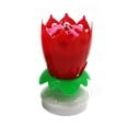 thumbnail image 4 of Chandelle de Gâteau, Chandelle Musicale de Gâteau d'Anniversaire, Chandelle Musicale de Fleur; Décoration de Gâteau en Forme de Fleur Rotative Musicale, Rouge, 4 of 9