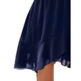 thumbnail image 4 of Gvmfive Women Short Sleeve Ruffled Asymmetrical Swing Dress, 4 of 4