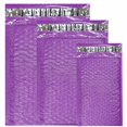 thumbnail image 2 of 30 Assorted, 4x8, 6x10, 8x12 Inch Colored Poly Bubble Mailers, All 3 Sizes, Self Sealing Padded Envelopes with Kiss Lip Stickers (Purple), 2 of 4