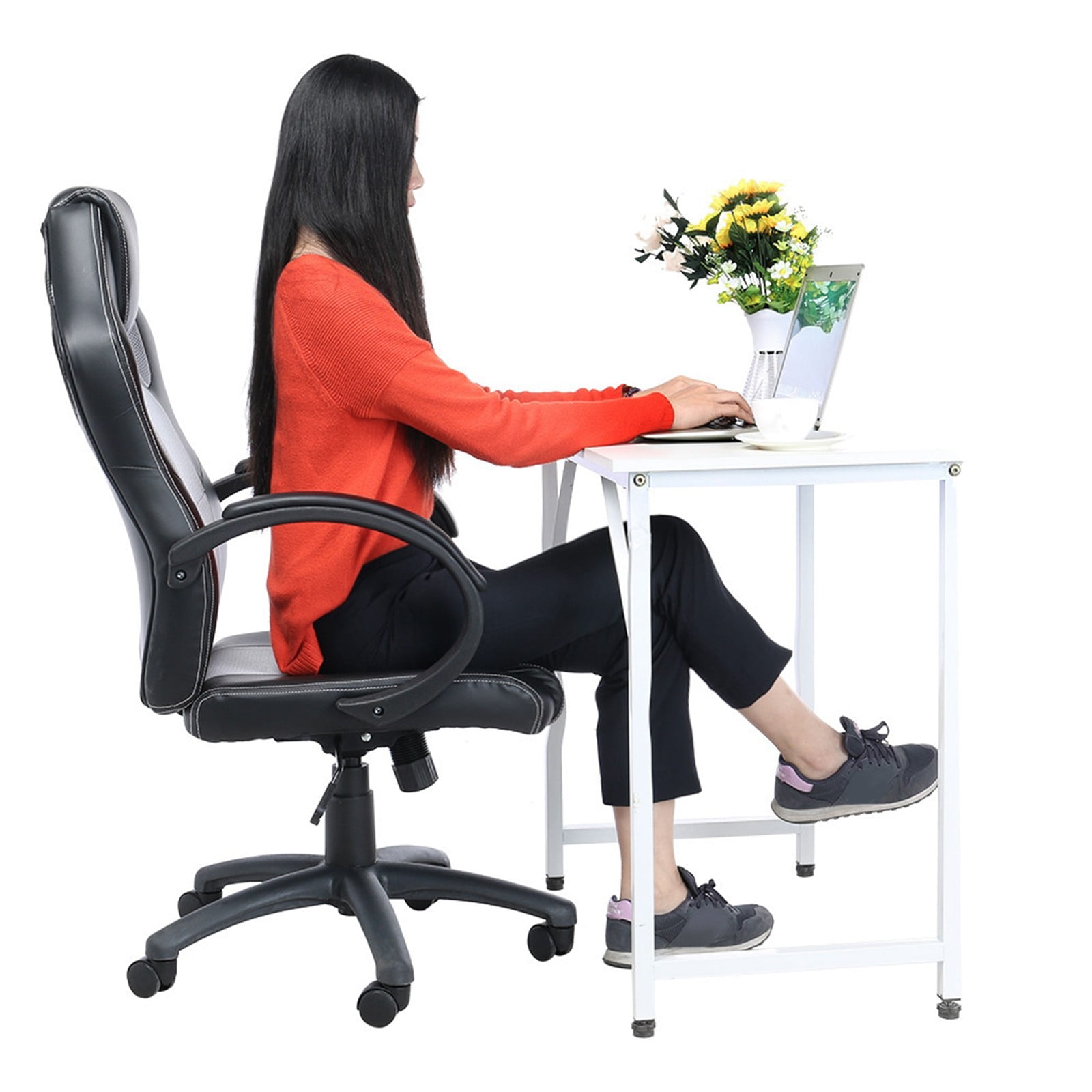 mosunx gaming chair high back computer chair leather modern style office  chairs black  walmart