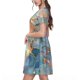 thumbnail image 2 of Easygdp Pastel Abstract Fluid Art para Vestido Transpirable de Mujer, Vestido Suelto de Manga Corta con Pliegues y Bolsillos para el Verano, 2 of 6