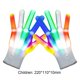 thumbnail image 5 of 1 par de guantes LED que brillan intensamente Guante luminoso para fiesta de Halloween de Navidad (adulto), 5 of 5