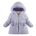 thumbnail image 2 of Spazoro Kids Girls Jackets, Long Sleeve Hooded Fall Winter Zipper Warm Coats for Child Girls Boys Purple Size 12 Months, 2 of 4