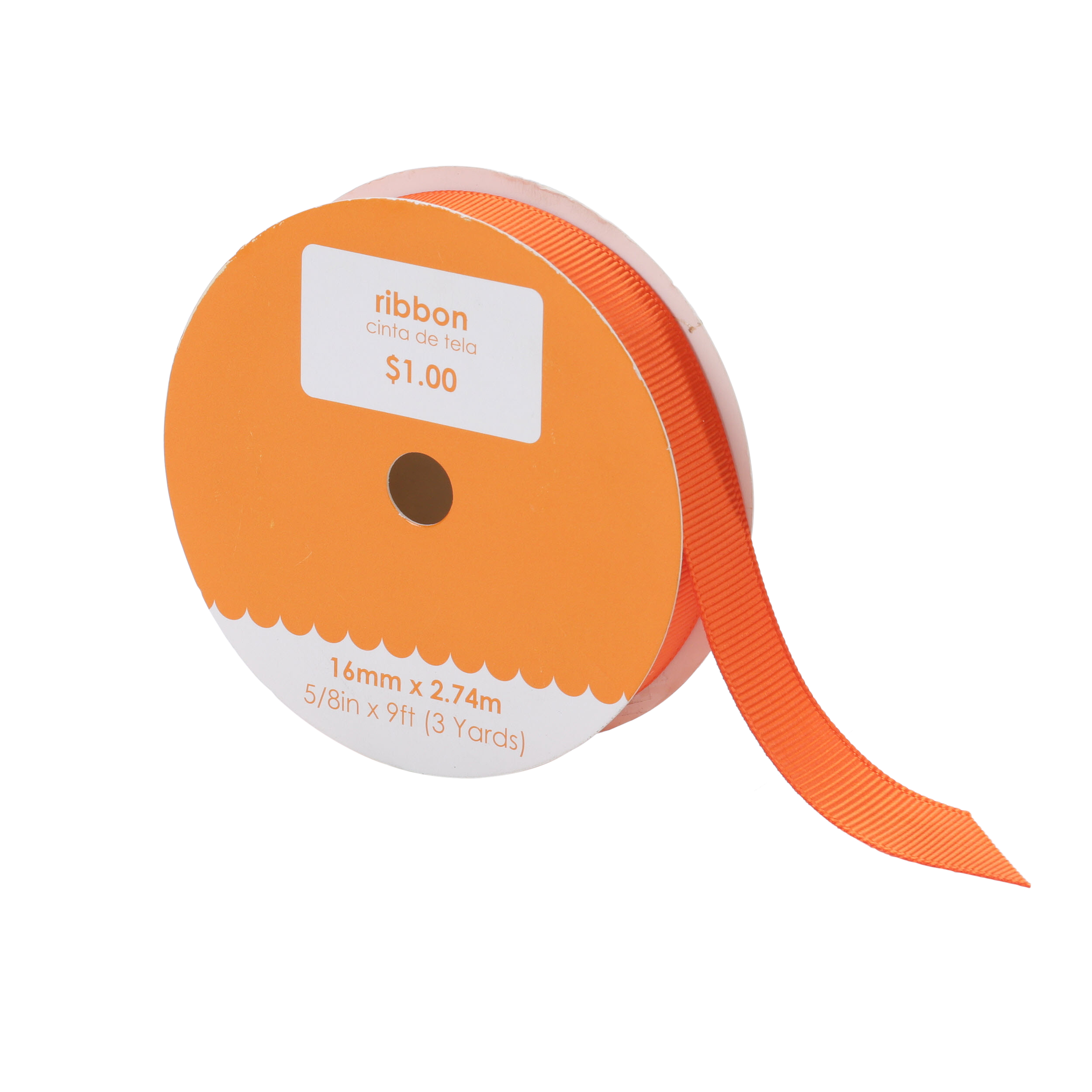 5/8" x 9' Orange Ribbon, 1 Each