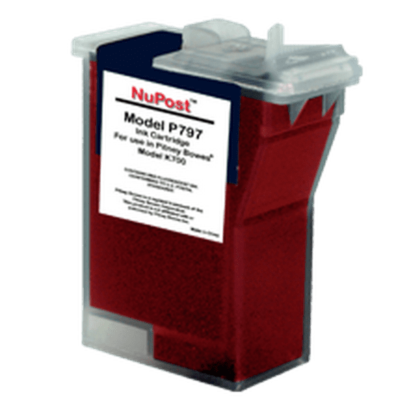 Zoomtoner Compatible PITNEY BOWES 797-0 INK / INKJET Cartridge Red for Postage Meter Mailstation