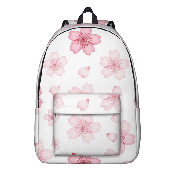 Pioneer Flower Floral Print Pattern Backpack for School, Cute School Bag with Adjustable Shoulder Straps and Padded Back, 15.7"x11.8"x5.5"