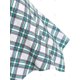 thumbnail image 4 of Tapa sin mangas de pañuelo de bolsillo a cuadros Rosegal  Camisetas sin mangas de talla grande, 4 of 5