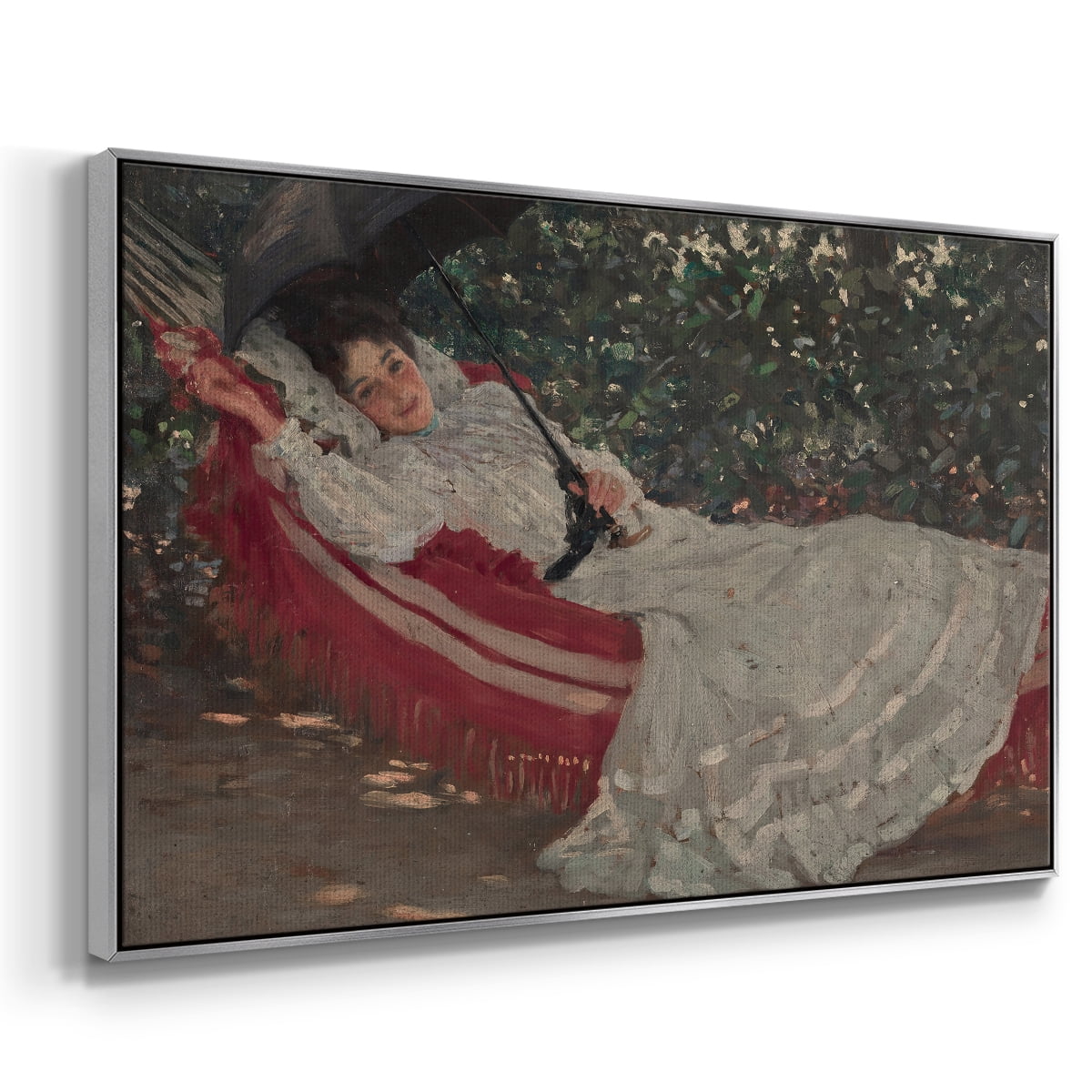 Vintage Botanical Print-XCVIII By Wexford Home Framed in Silver Wood Gallery Wrapped Canvas 17 in. x 25 in.