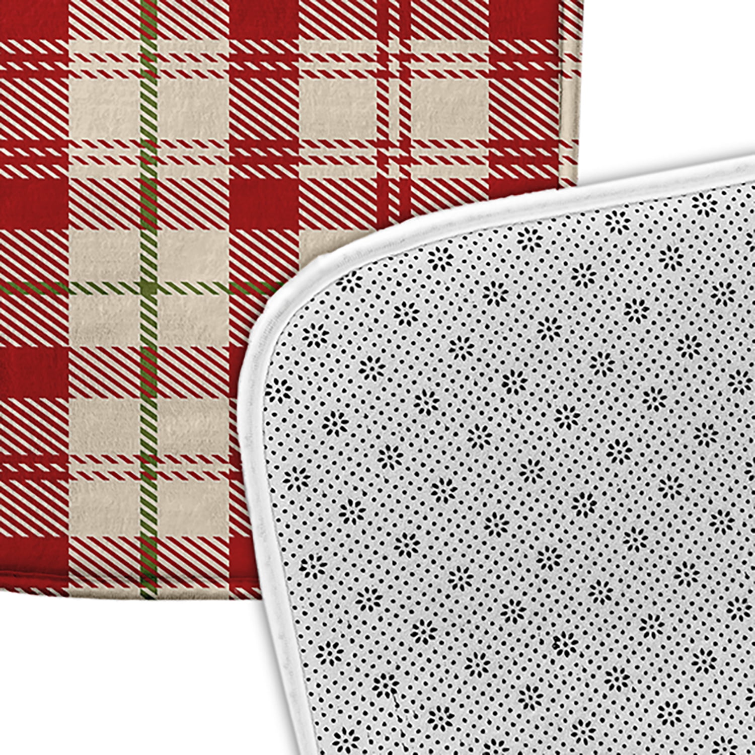 Simply Daisy Plaid Pet Feeding Mat for Dogs and Cats