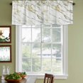 thumbnail image 3 of Golden Marble Curtain Valances for Windows, Kitchen Valance Window Treatments Panel 2 Pack, Vintage Abstract Modern Art Rod Pocket Short Curtains for Bathroom Bedroom 54 x 18 Inch, 3 of 8