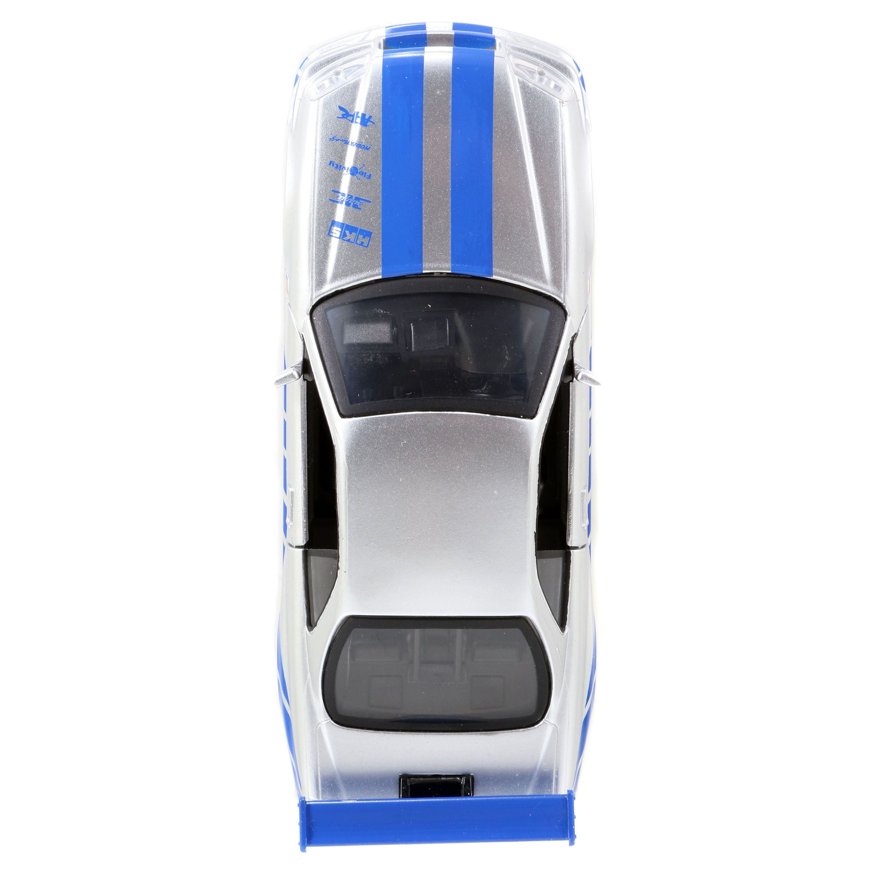Brian\'s Nissan GTR Skyline R34 Silver/Blue \Fast & Furious\ Movie 1/24  Diecast Model Car by Jada 