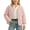 Pink, variant on BXJX Girls Quilted Jackets, Warm Long Sleeve Button Down Lightweight Outerwear with Pockets Pink Size 7-8 T