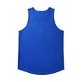 thumbnail image 2 of Men's Tank Tops Mens Tanktops Mens Tank Top Undershirt Men's Solid Color Casual Fitness Sport Permeability Round Neck Tank Top Blue M, 2 of 4